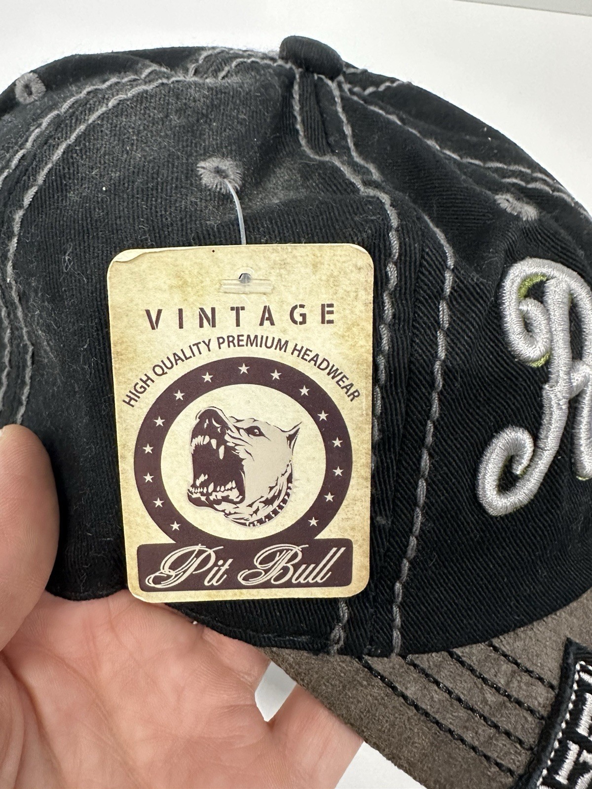 Pit Bull America USA Hat Cap Studded Embroidered Adjustable New - photo 4