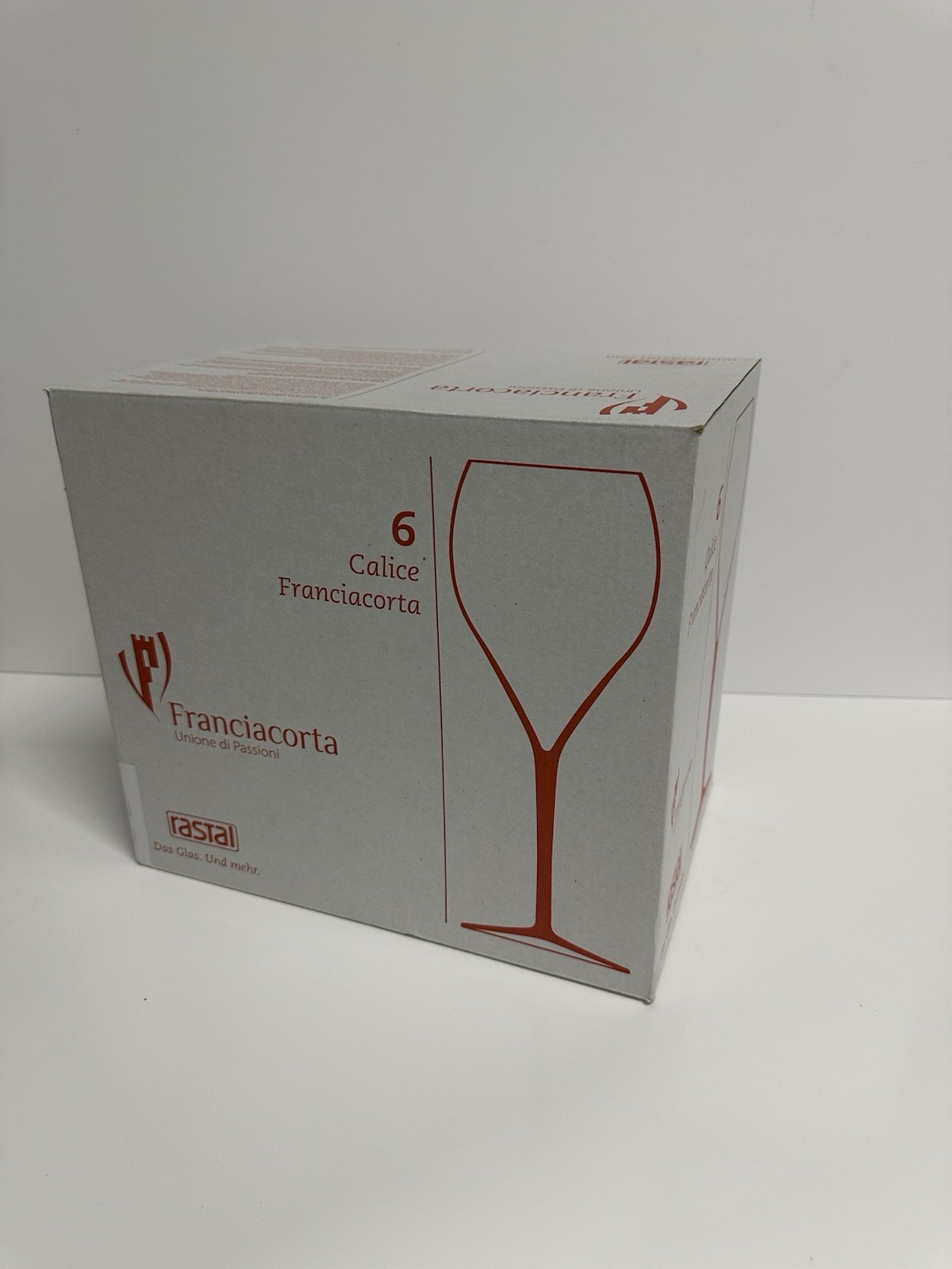 Rastal Franciacorta Wine Glasses Set of 6 New In Box