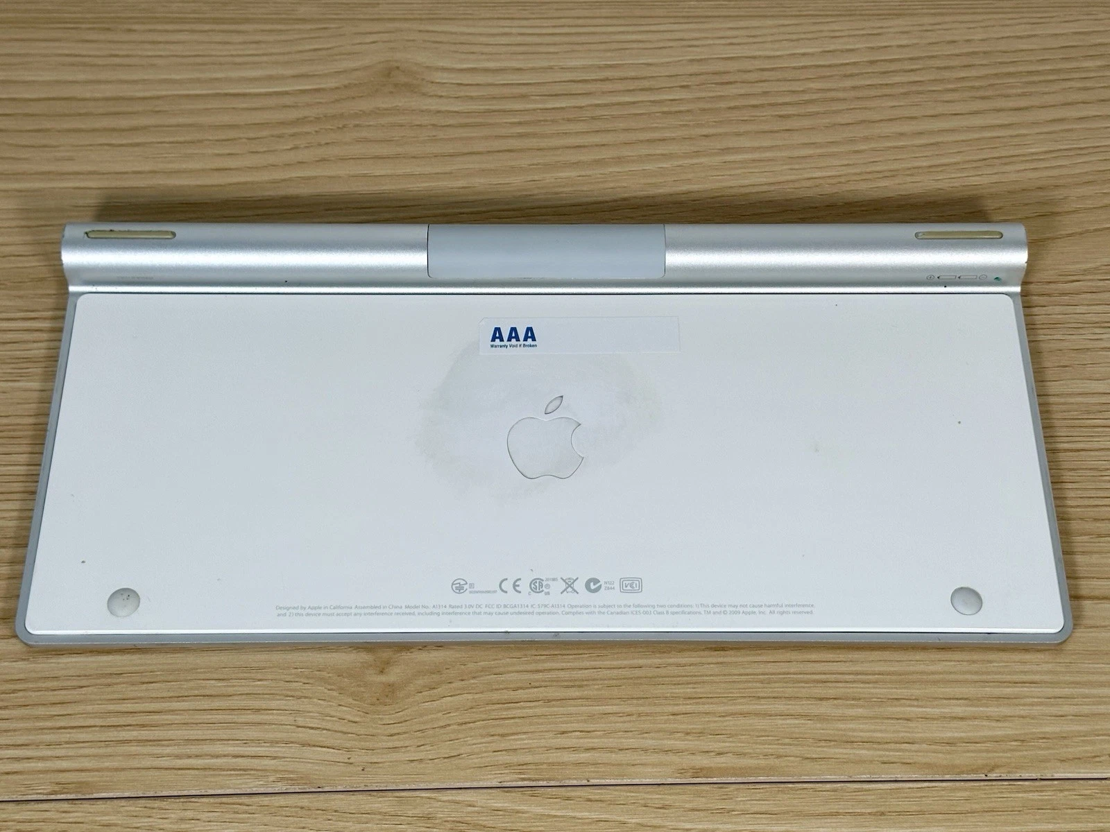 Apple Wireless Keyboard A1314 2009 Bluetooth Aluminum Tested Wor - photo 3
