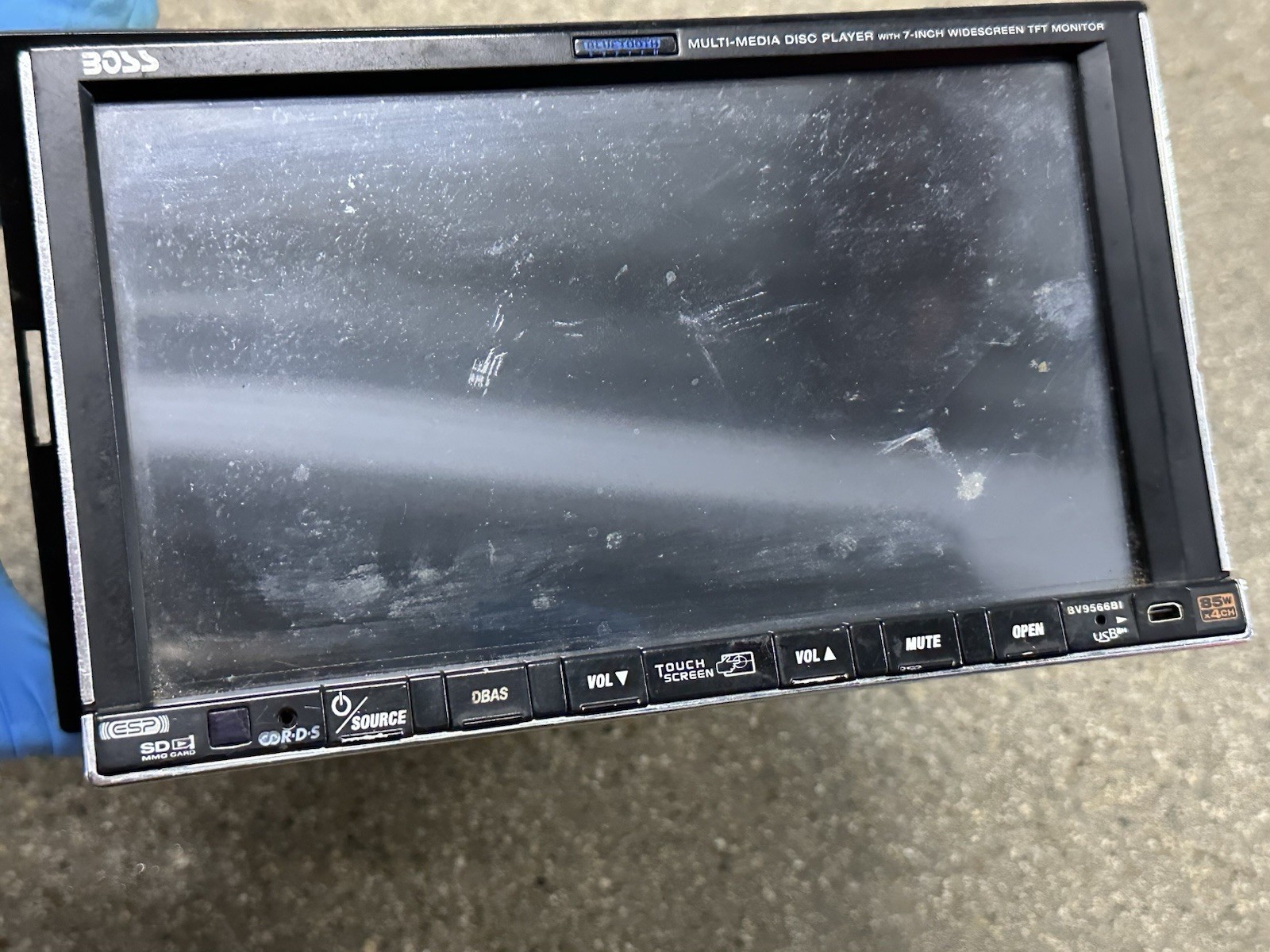 Boss BV9566BI 7" Double DIN Car Stereo Touchscreen DVD USB SD Un