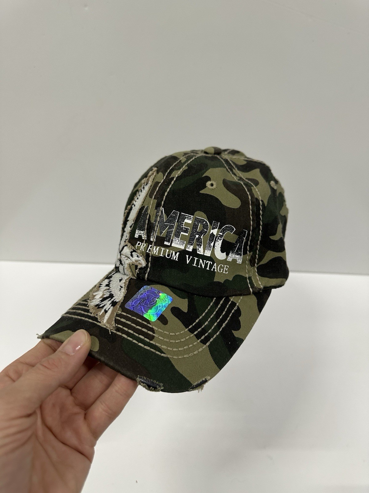American Eagle Camo Baseball Cap Hat - photo 3