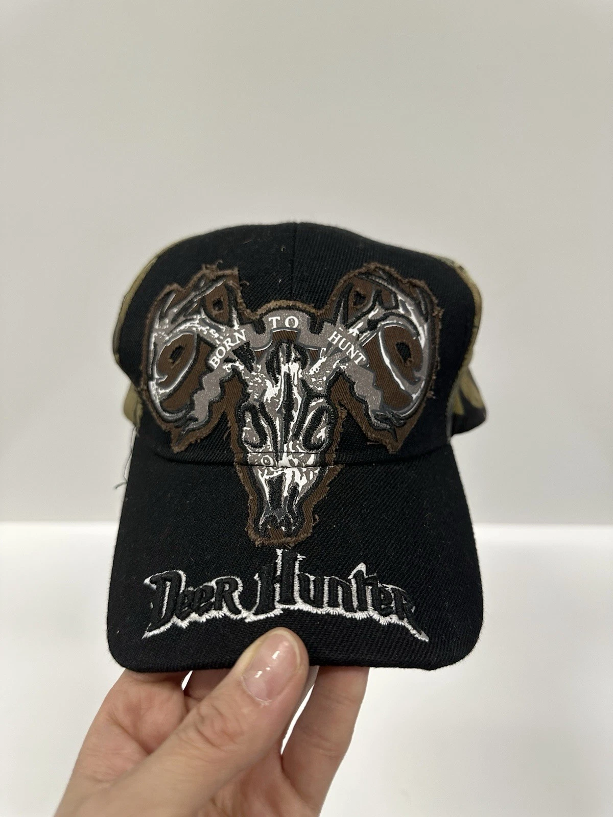 Big Bear Deer Hunter Hat Ram Skull Camo Hunting Cap Adjustable - photo 3
