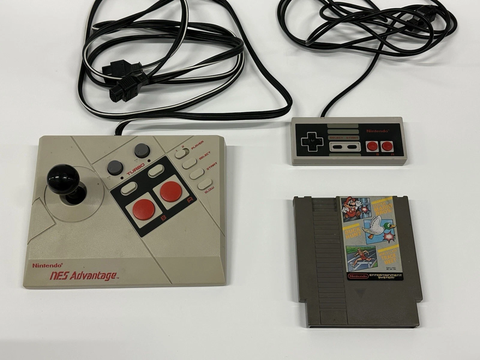Nintendo NES Advantage Joystick Controller + Track & Field Game
