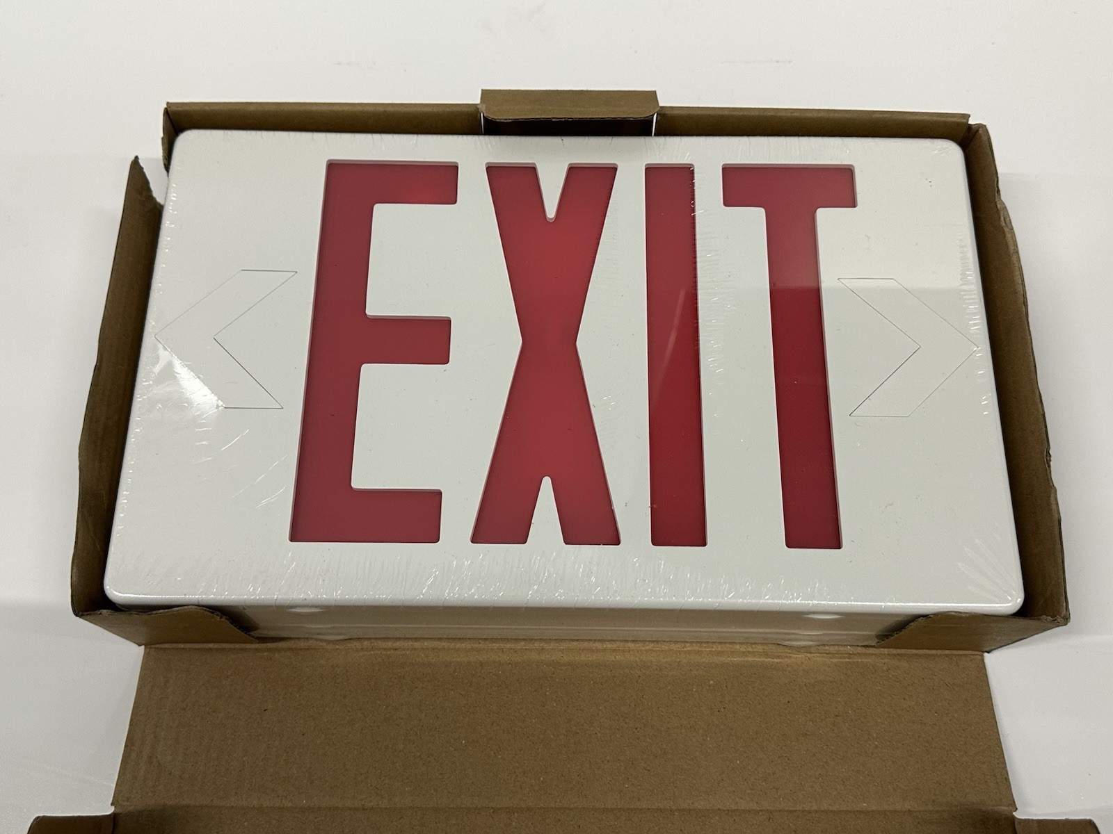 LED Exit Sign Emergency Red Green Battery Backup Commercial Elec