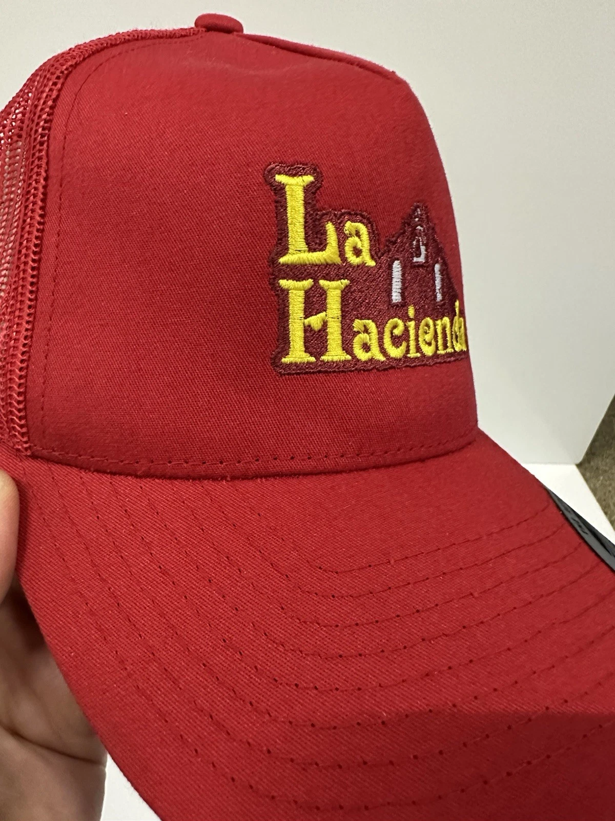 La Hacienda Trucker Hat Cap Red Snapback Yupoong Classic New - photo 2