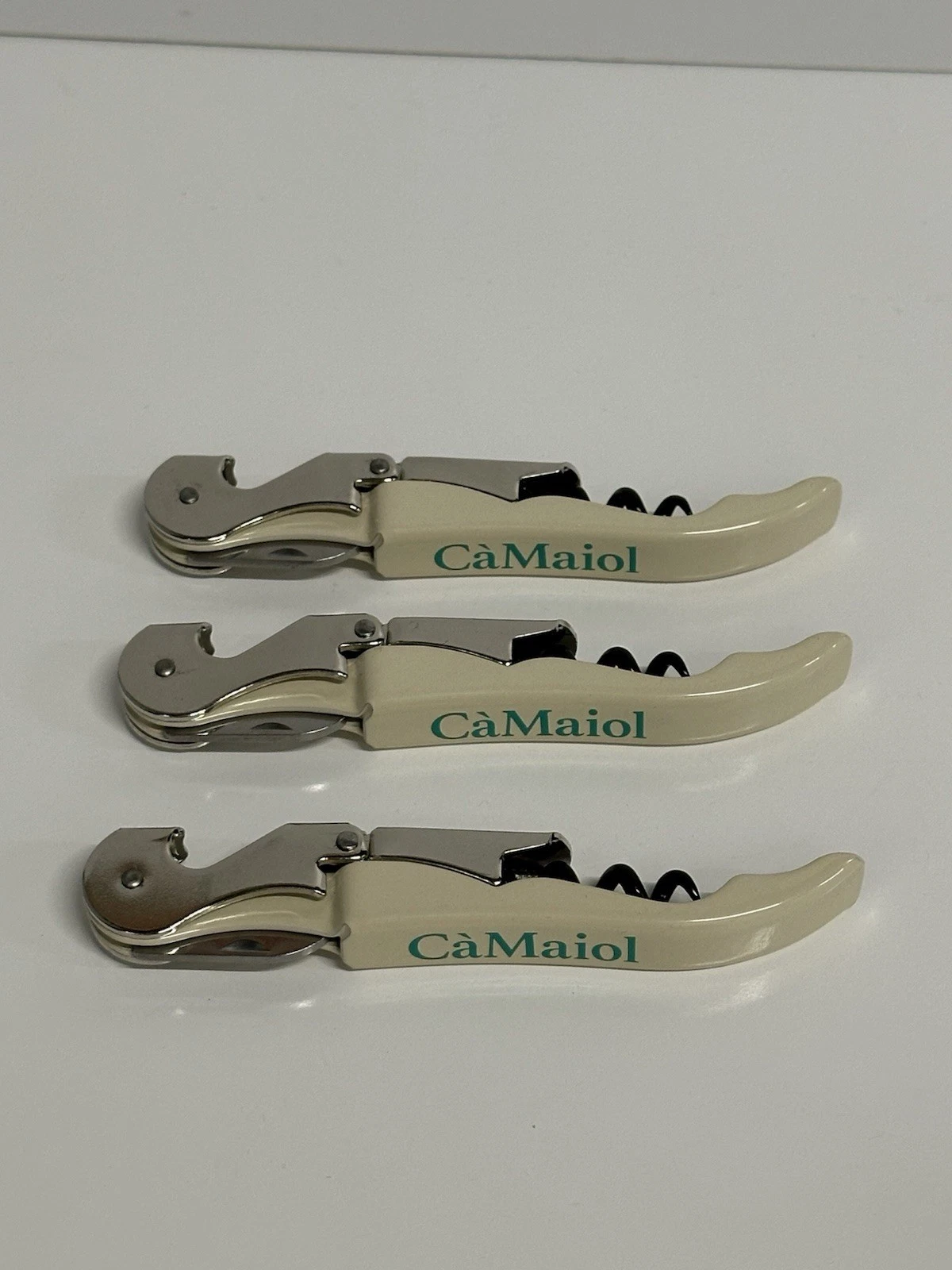 Set of 3 Italian CaMaiol Corkscrew Wine Opener Waiter Style New