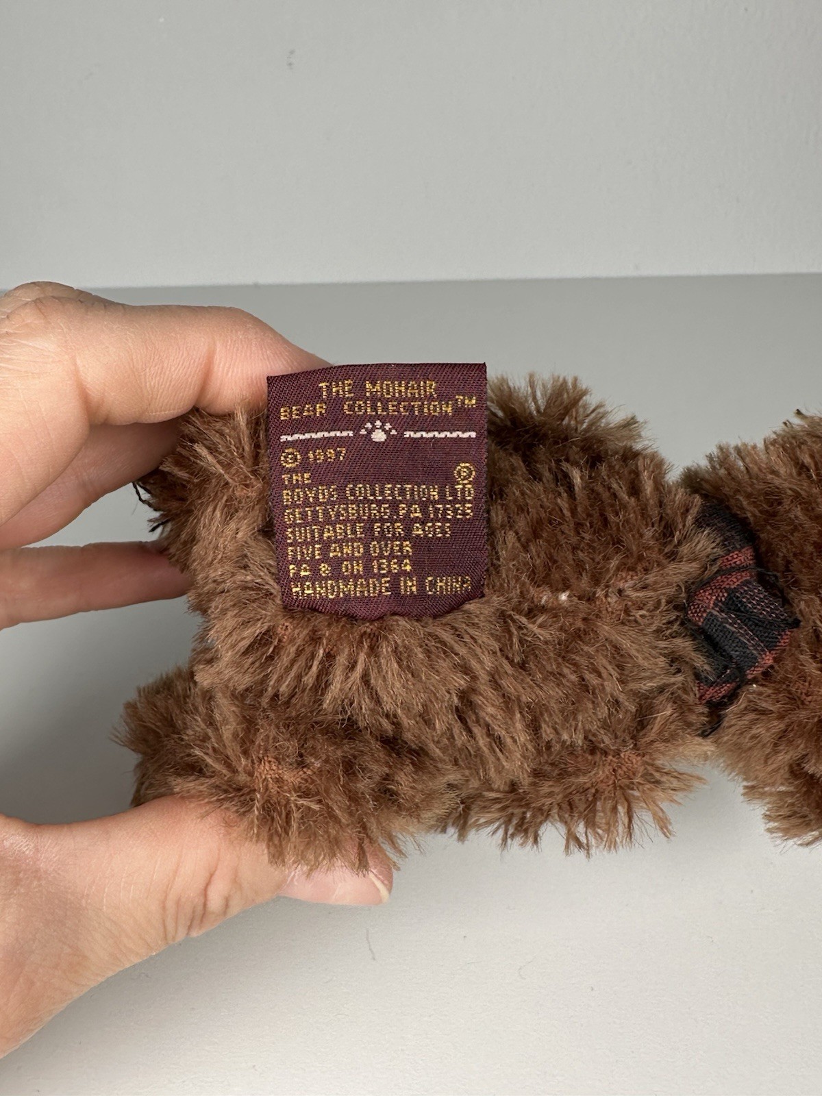 Vintage Boyd’s Bears Mohair Bear Collection Plush Brown Bear w/ - photo 5