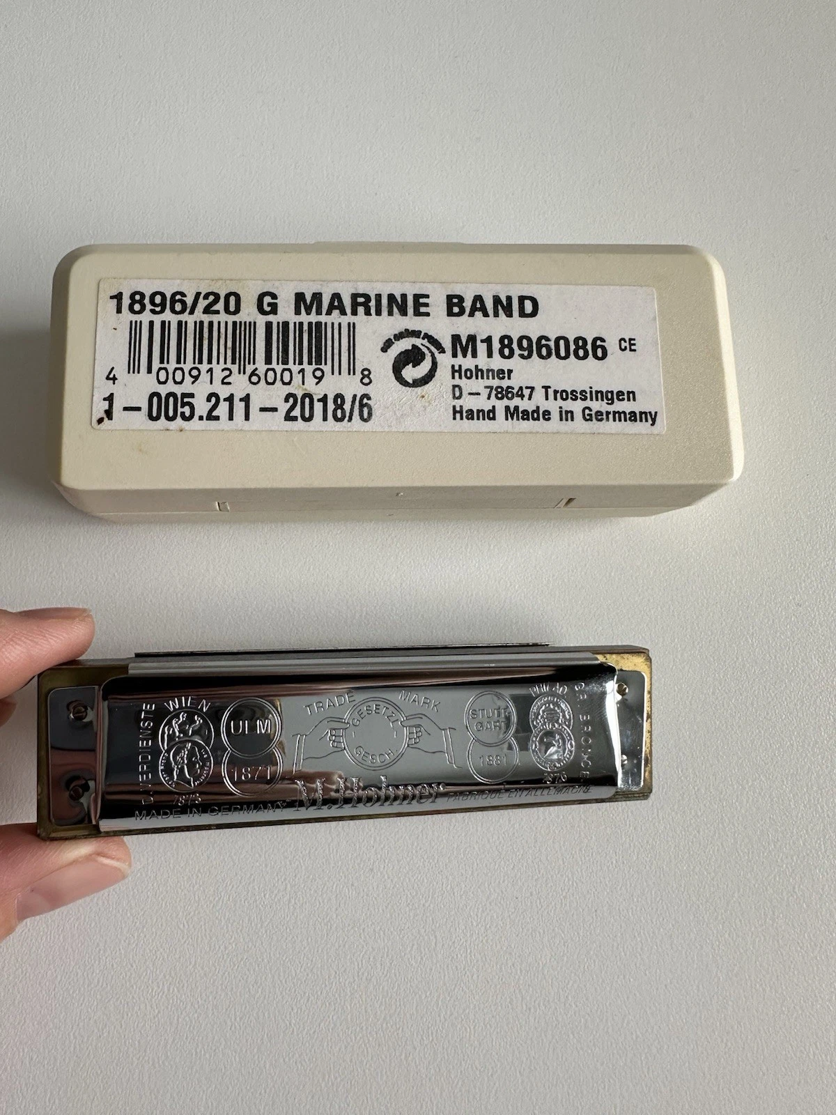 Hohner Marine Band 1896 Harmonica Key of G Used - photo 5