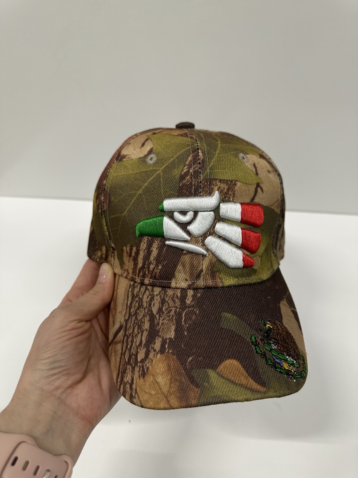 Mexico Flag Eagle Camo Baseball Cap Hat Adjustable Snapback - photo 2