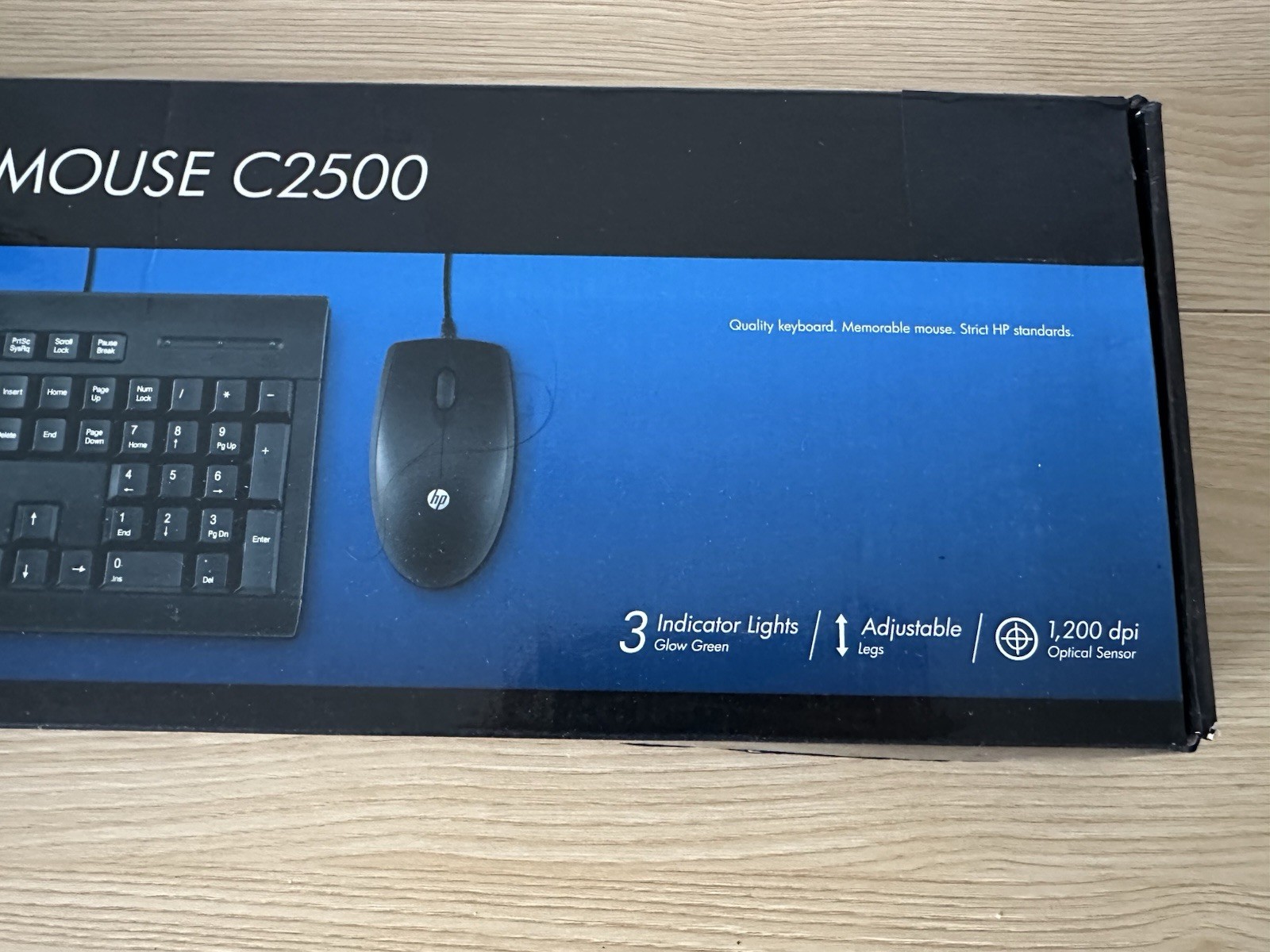 HP C2500 Wired Keyboard Mouse Combo USB Full Size Black Open Box - photo 2