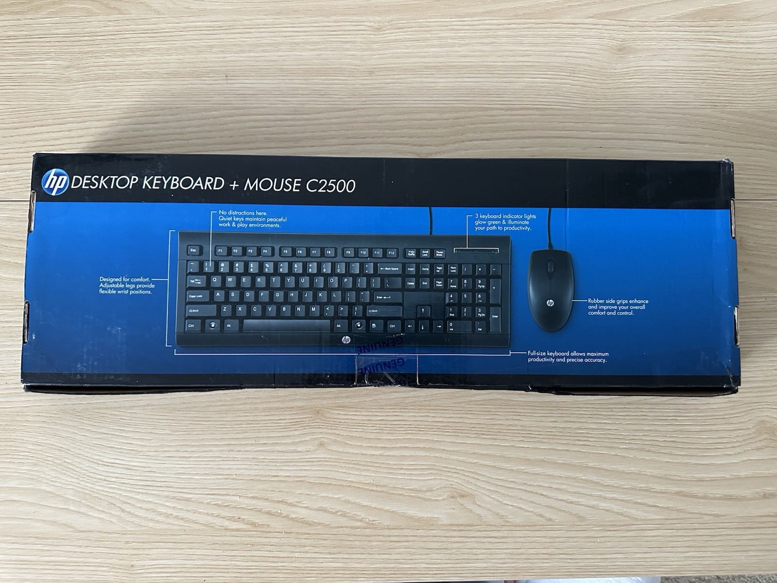 HP C2500 Wired Keyboard Mouse Combo USB Full Size Black Open Box - photo 4