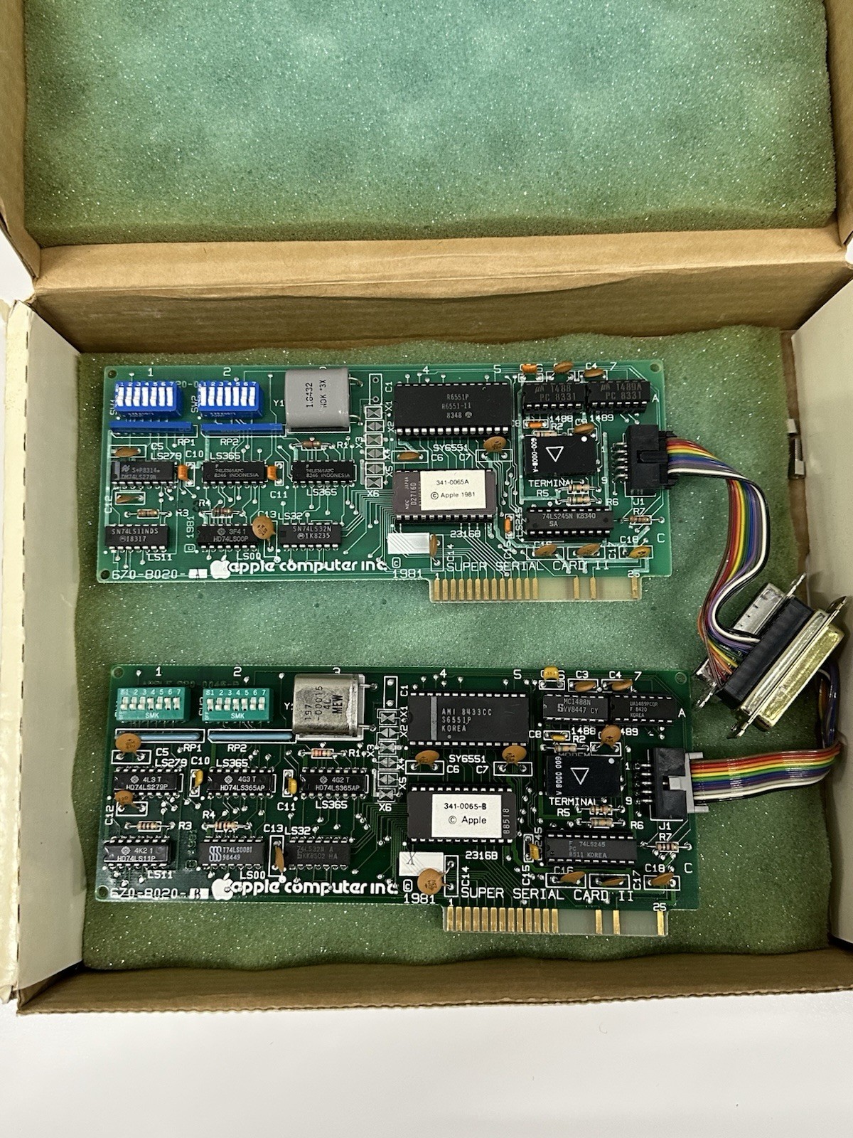Apple II Super Serial Card Lot of 2 w/ Box Manual Cable - photo 4