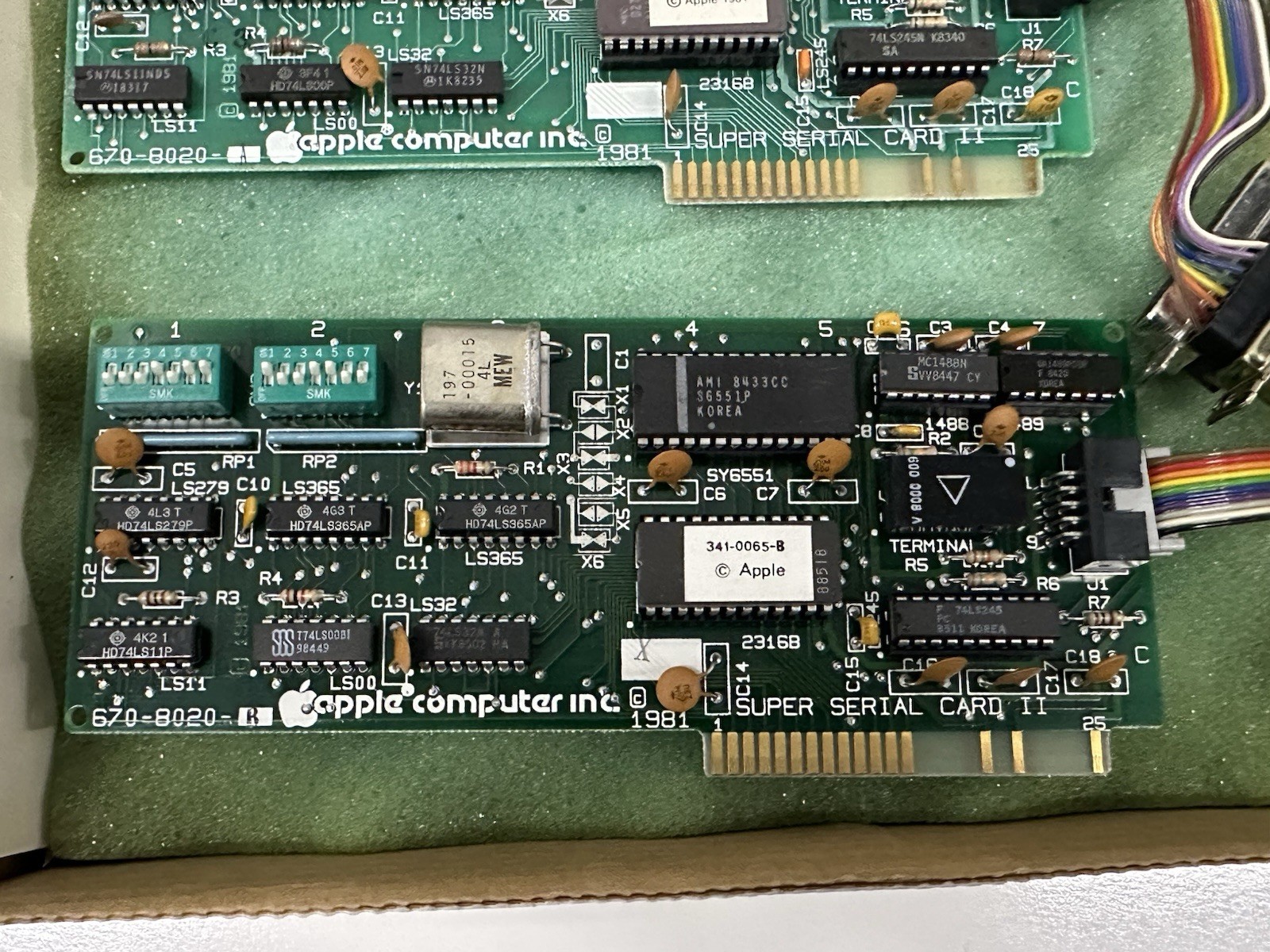 Apple II Super Serial Card Lot of 2 w/ Box Manual Cable - photo 5