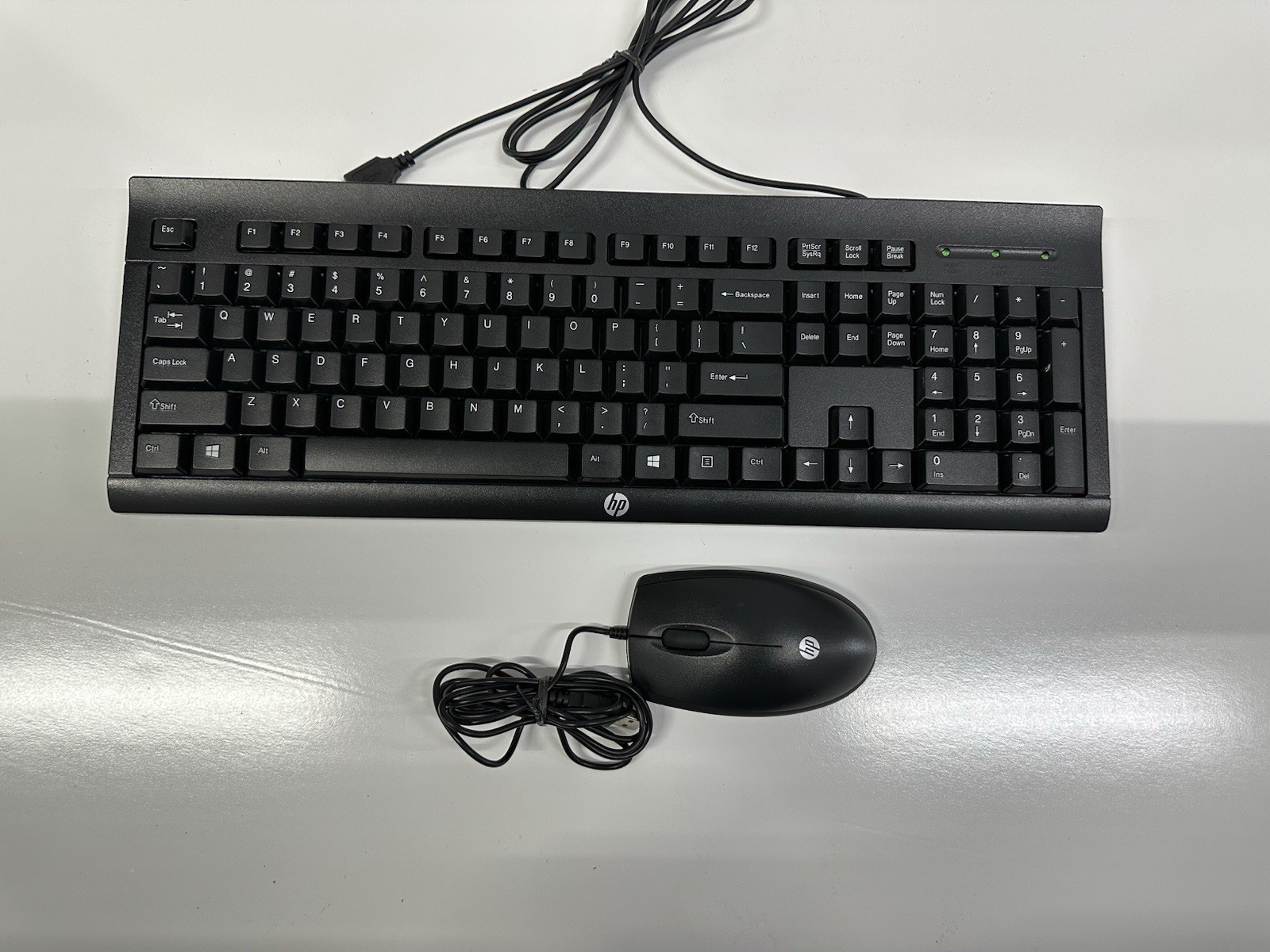 HP K45 Keyboard Mouse Combo Wired USB Full Size Black No Box