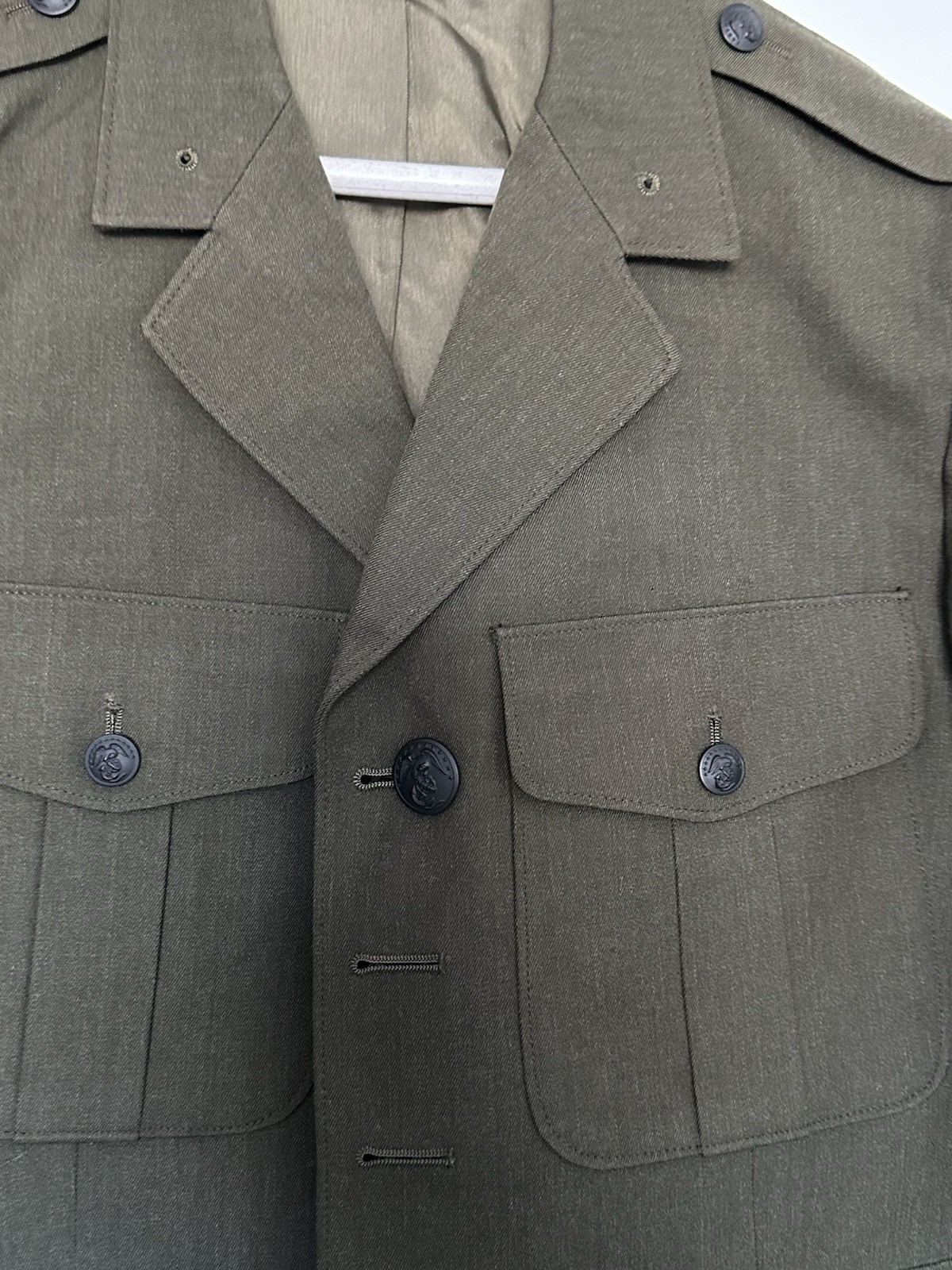 USMC Service Uniform Set Jacket Pants Shirt Cap Sz 43R - photo 4