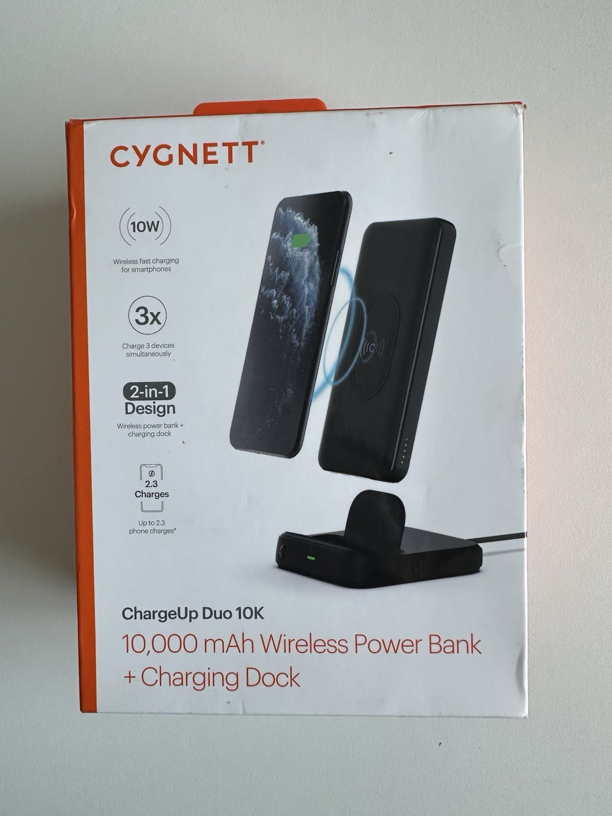 Cygnett ChargeUp Duo 10K Wireless Power Bank + Dock