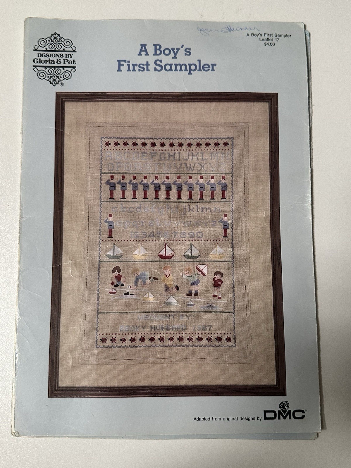 Cross Stitch Pattern Booklets Vintage Samplers Alphabets Set of - photo 5