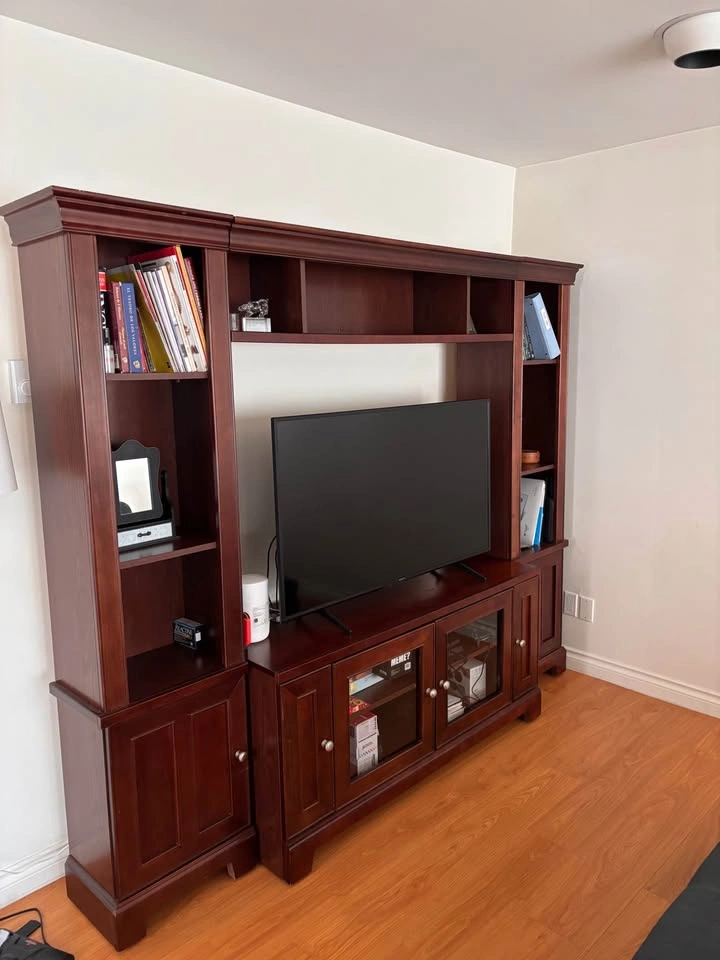 Large Dark Wood Wall Unit - photo 2