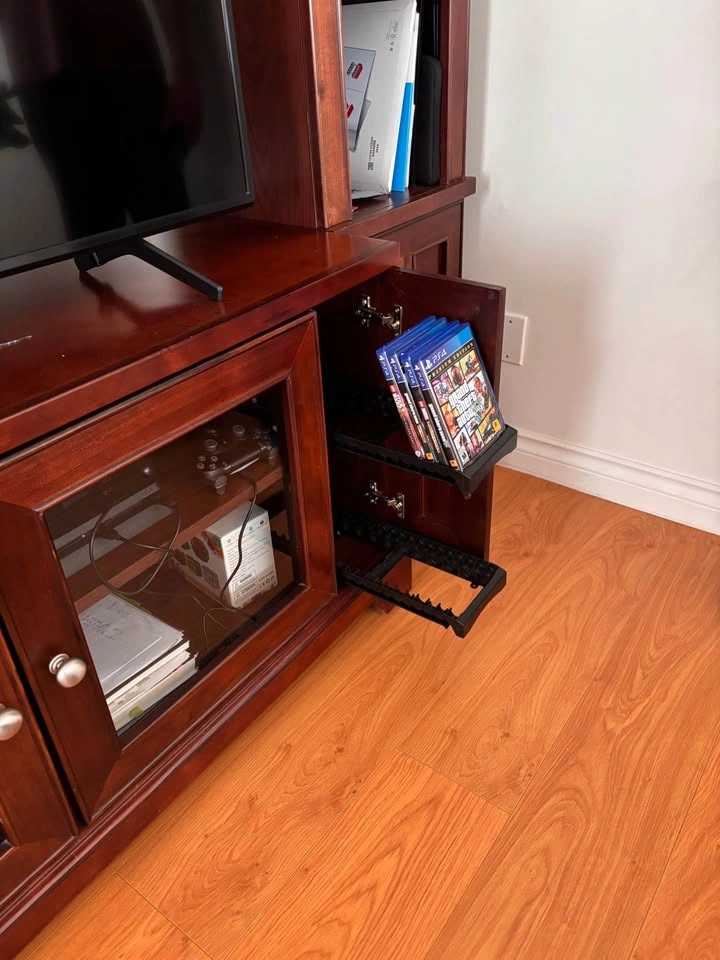 Large Dark Wood Wall Unit - photo 4