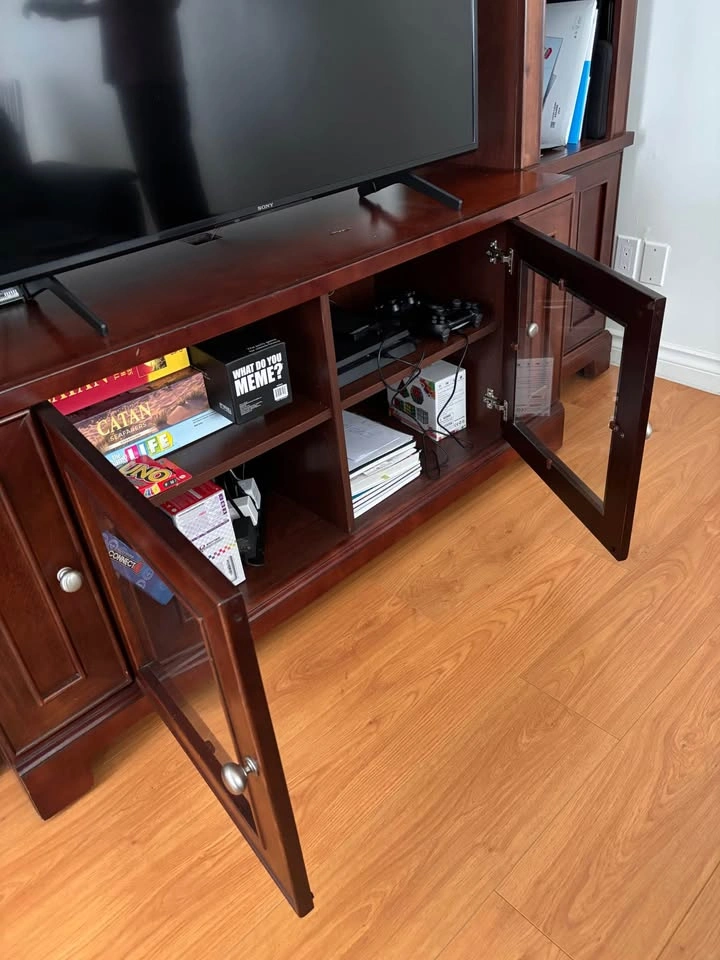 Large Dark Wood Wall Unit - photo 5