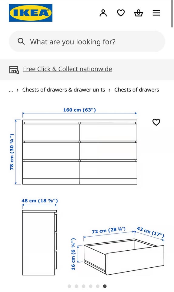 IKEA - MALM 6-drawer dresser, black-brown, 160x78 cm - photo 2