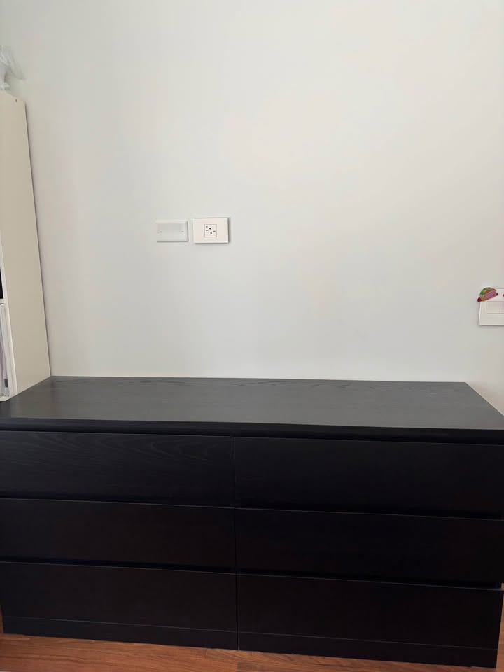 IKEA - MALM 6-drawer dresser, black-brown, 160x78 cm - photo 3