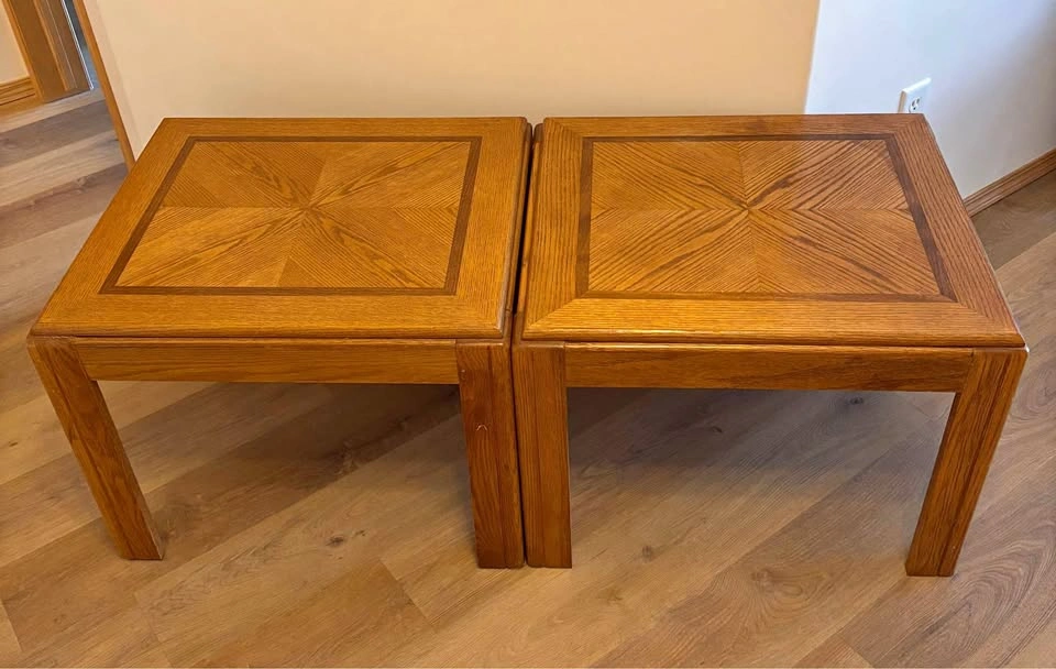 Solid Oak End Tables