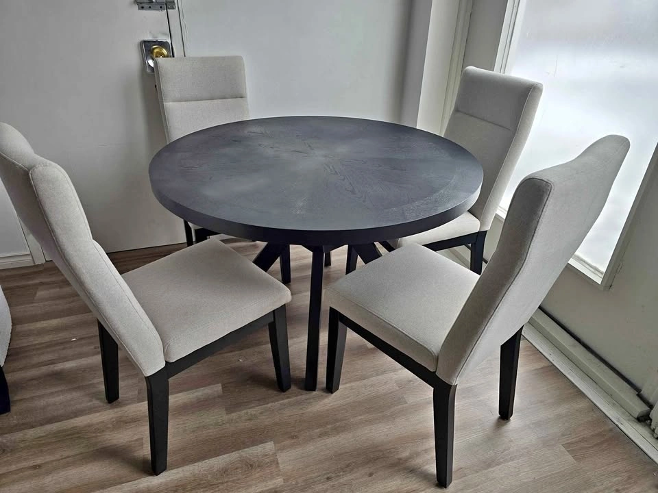 Beautiful Modern Dining Set (Table + 4 Chairs)