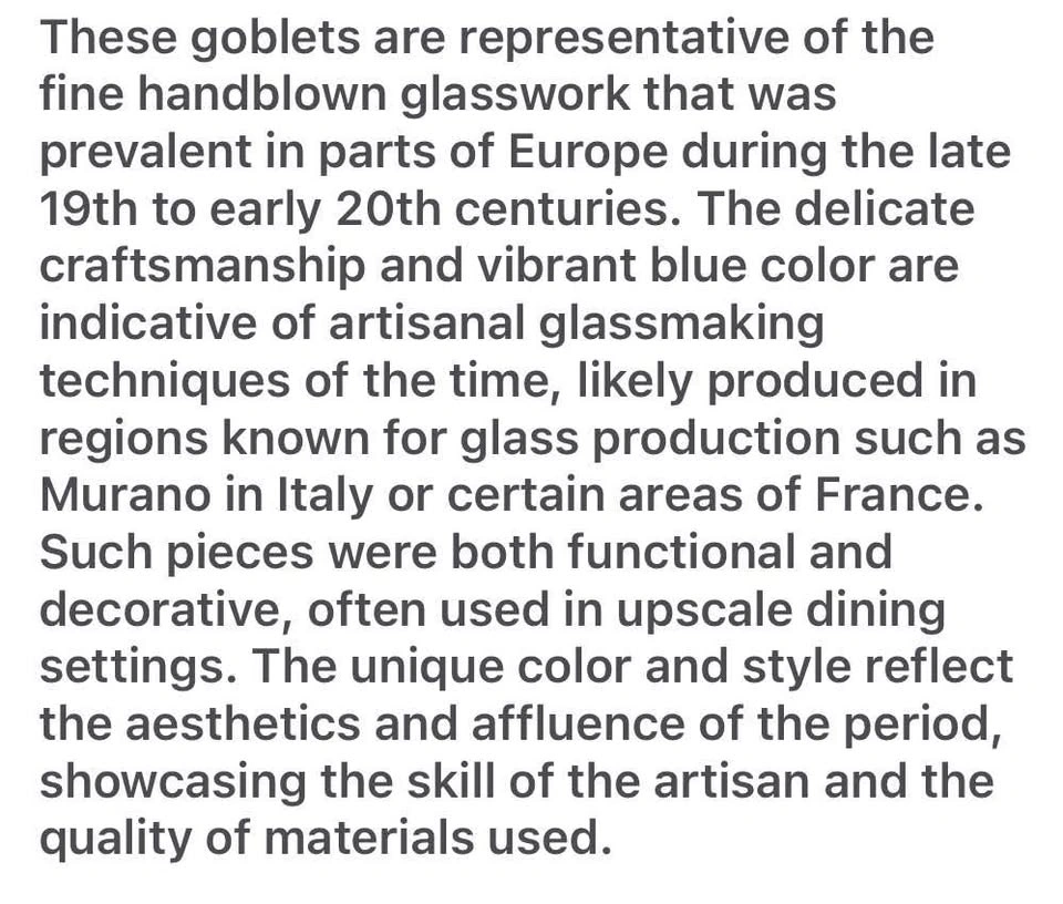 Hand blown glass goblets - photo 2