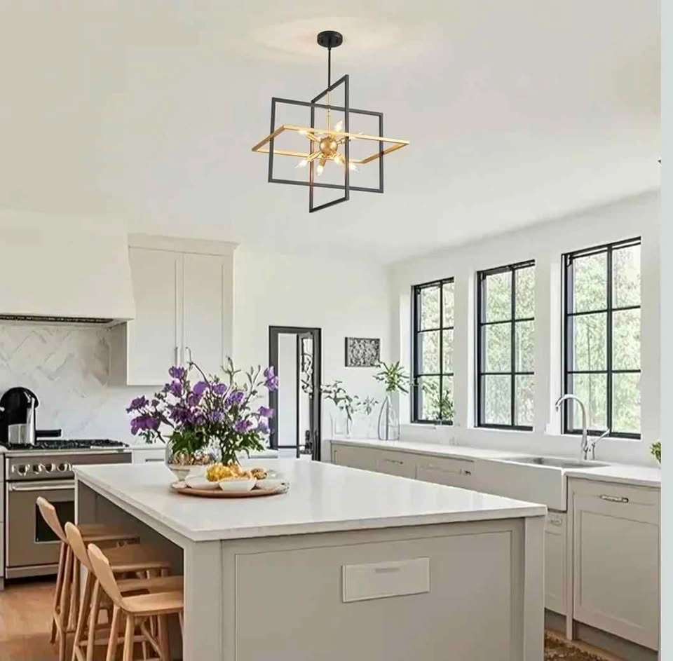 Modern Black & Gold Chandelier – 8 Light Geometric (NEW) - photo 3