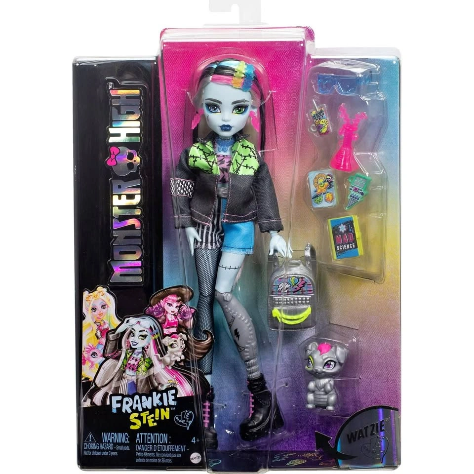 Monster High Frankie Stein Doll with Pet Watzie - New in Box