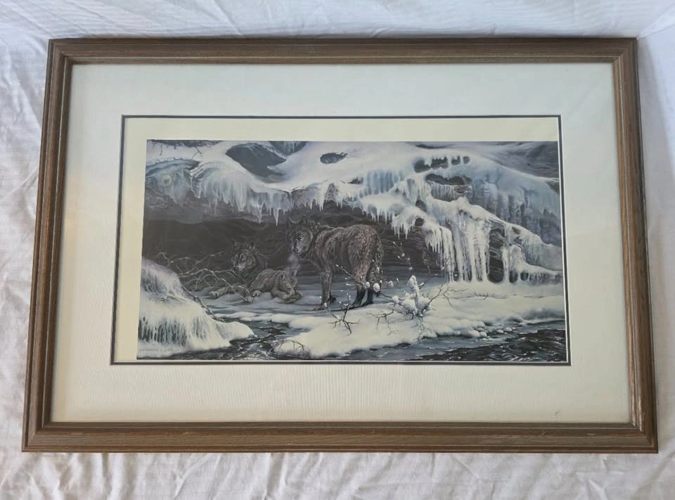 Wolves in an Ice Cave - by Lawrence A Dyer
