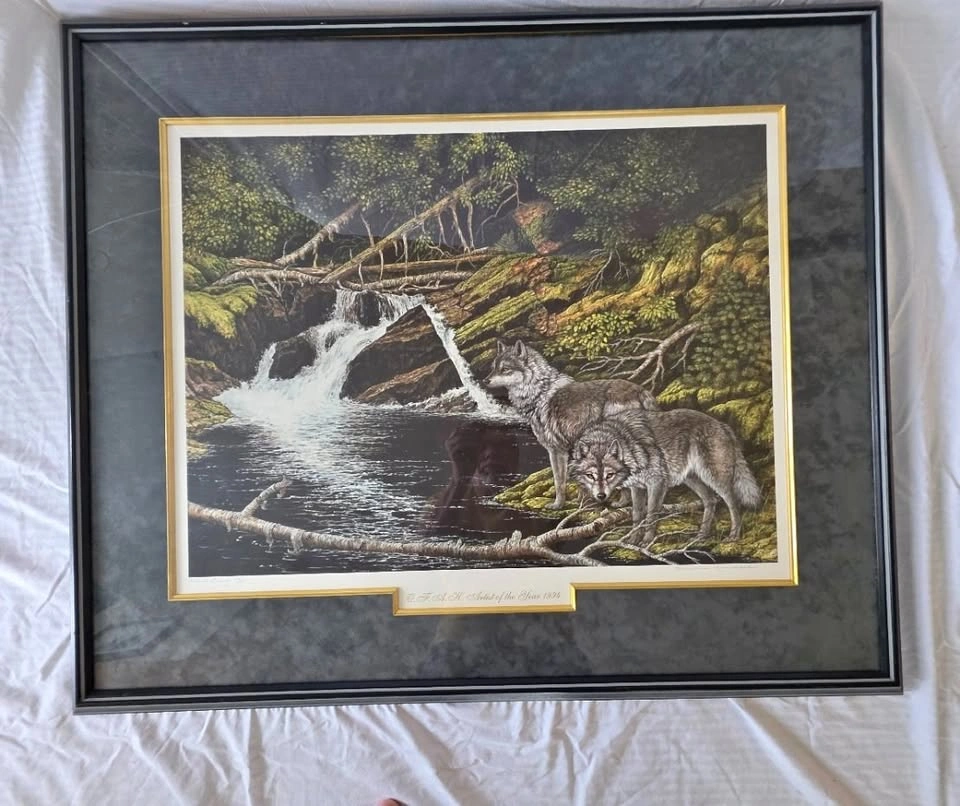 Wolves by River - Christine Marshall - Limited Edition 22 of 25