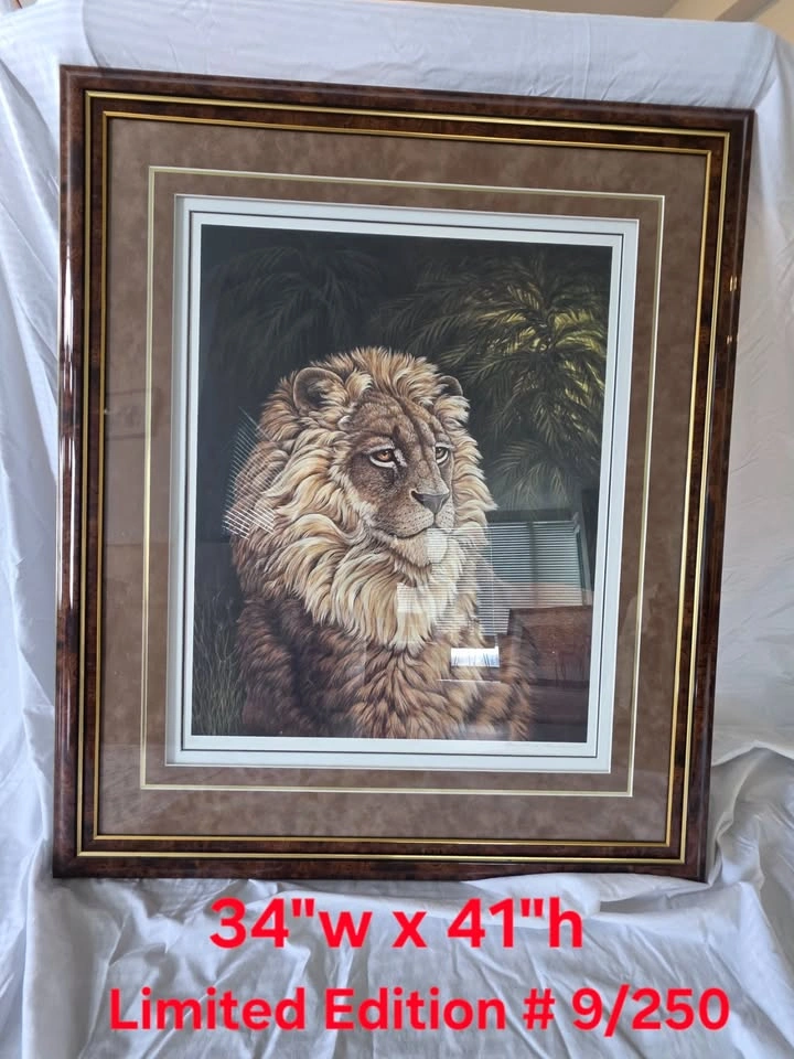 His Majesty Lion - Painting by Christine Marshall