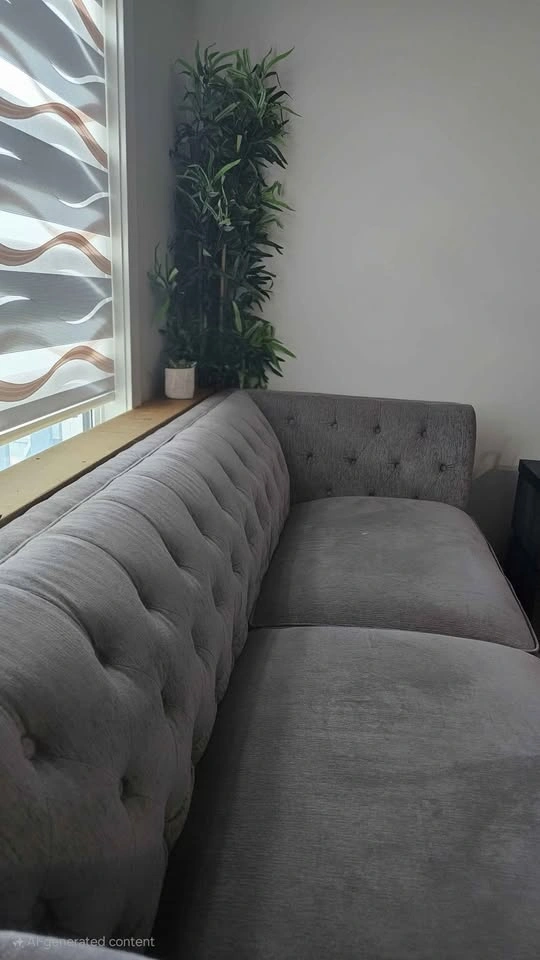 Modern Grey Tufted Sofa