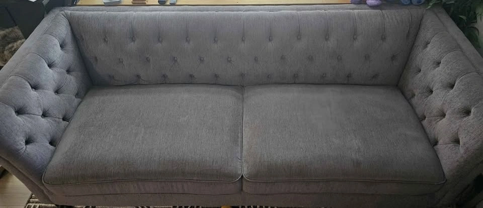 Modern Grey Tufted Sofa - photo 3
