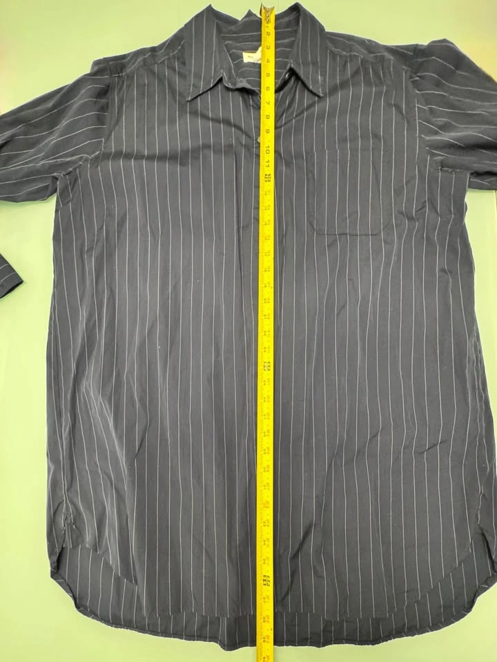 Hudson North Navy Pinstripe Shirt Dress XL - photo 5