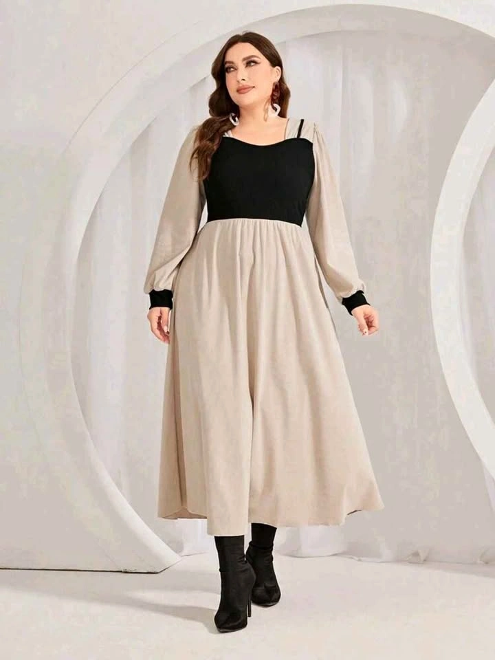 Mulvari Plus Two Tone Maxi Dress