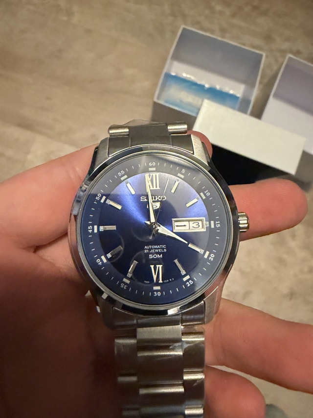 Seiko SNK Automatic Watch in Blue - photo 3