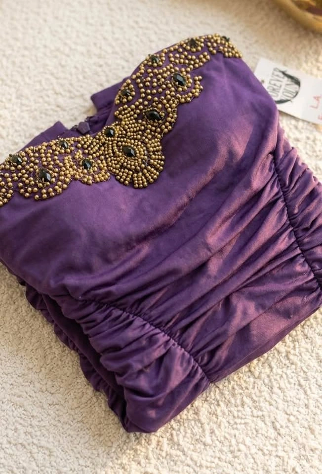 Forever Young LA Fashions Purple Beaded Party Dress - photo 2