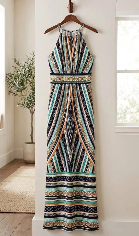 Super Stretchy Boho Maxi Dress - Comfy & Vibrant