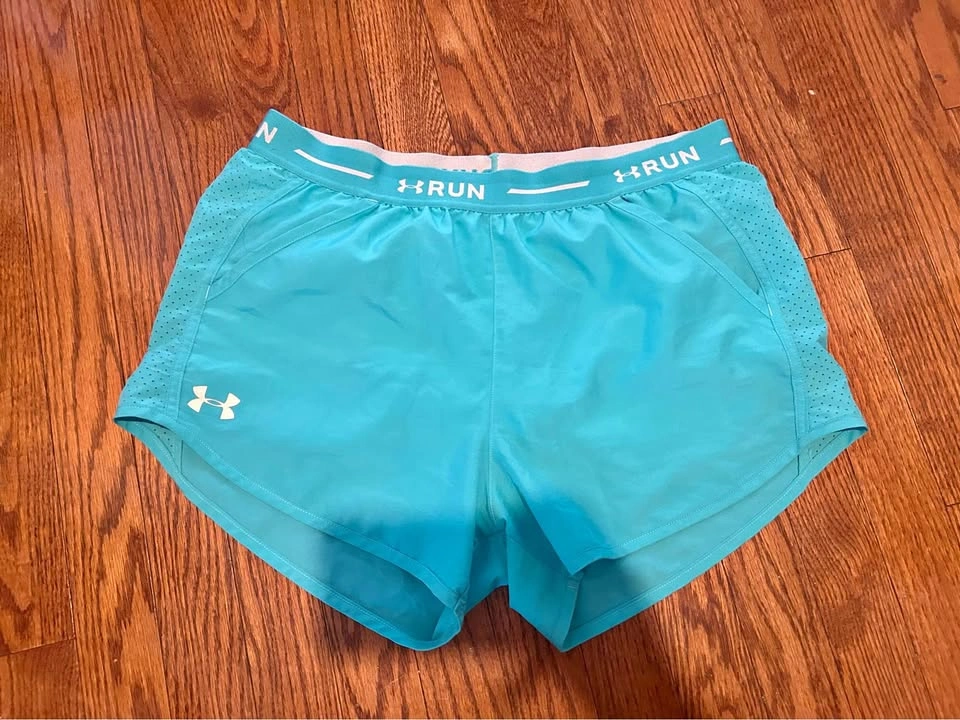 Under Armour Run Shorts Teal - Size Medium