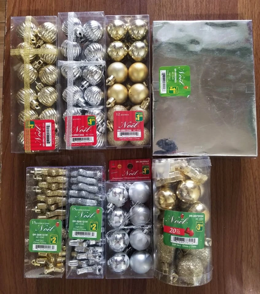 🎄Mini Size Silver & Gold Christmas Ornaments-$10 Bundle–NEW🎄 - photo 2