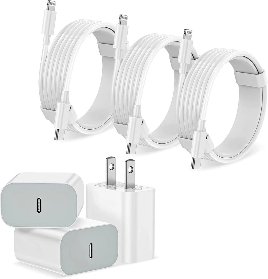 (3 + 3 Pack) iPhone Charger Fast Charging