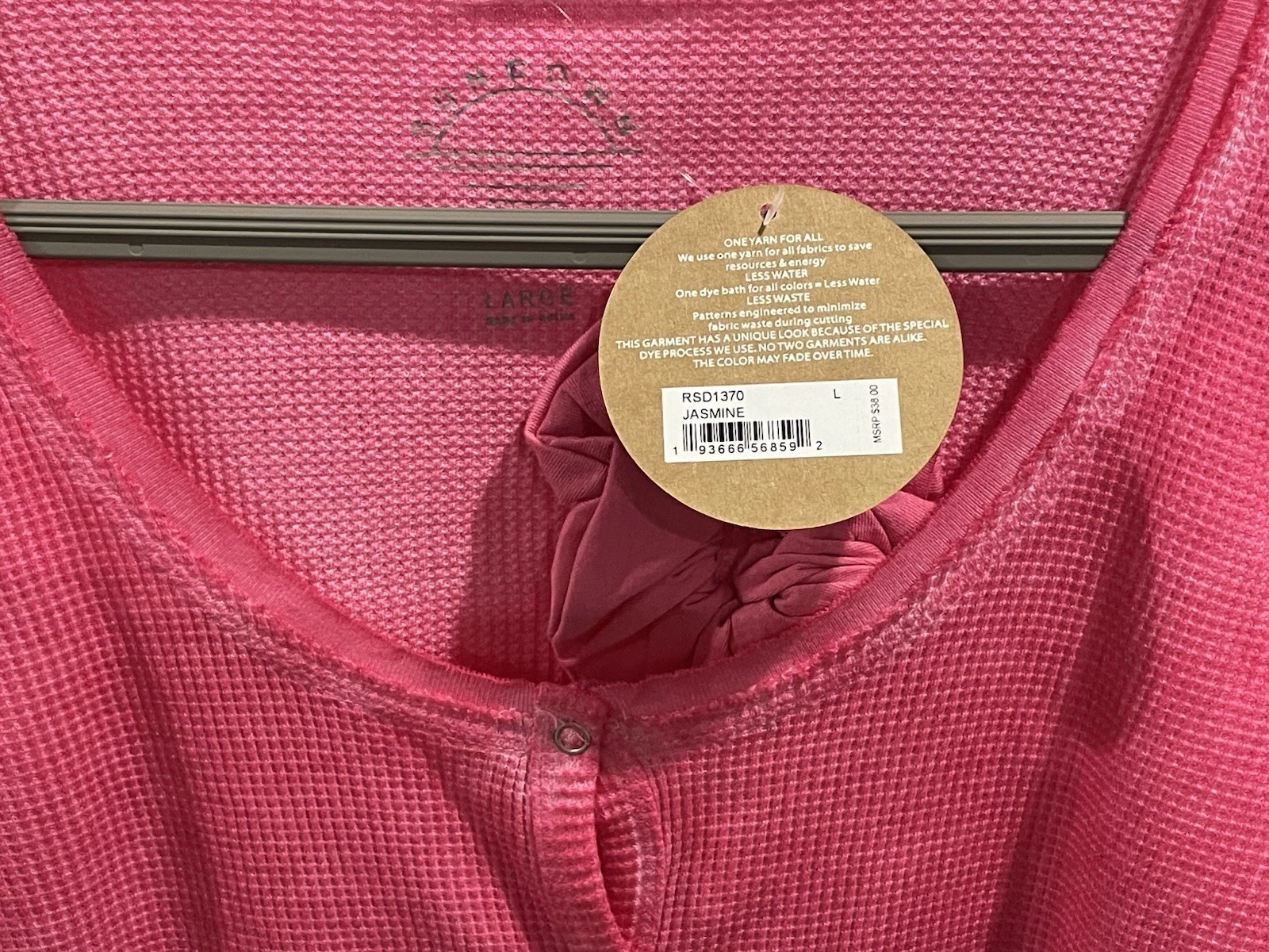 Splendid Pink Cropped Long Sleeve Shirt & Scrunchie Juniors L - photo 4