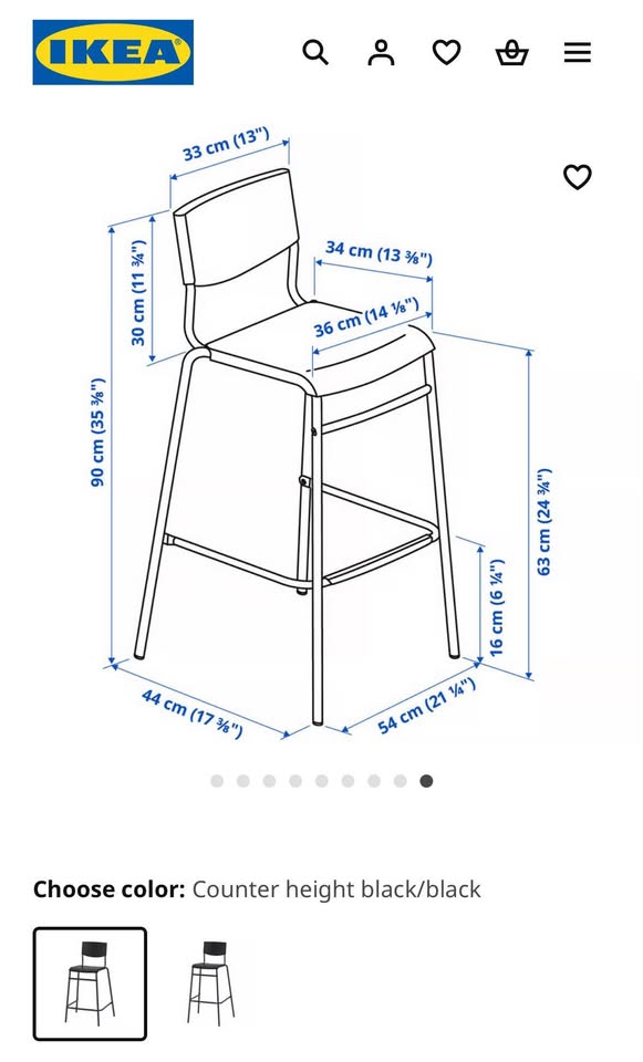 IKEA - STIG Bar stool with backrest - photo 3