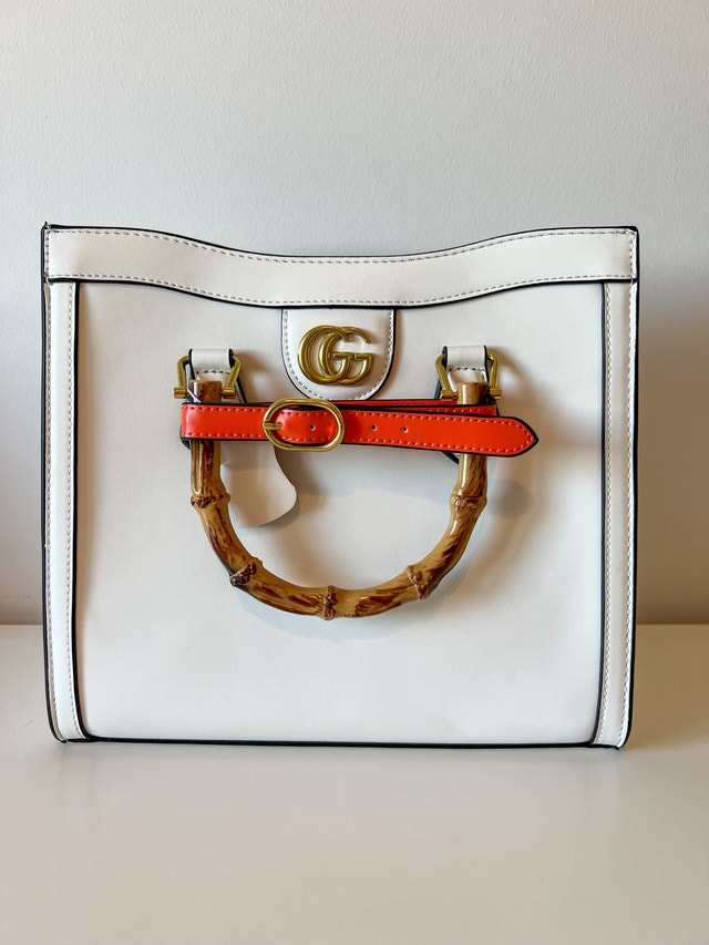 Gucci Diana NM Bamboo Handle Tote Bag