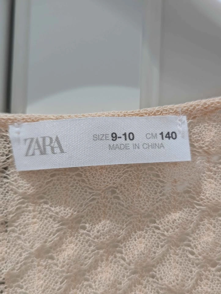 Zara Girls Knit Cardigan 9-10 Tie Front V Neck Lightweight Sweat - photo 2
