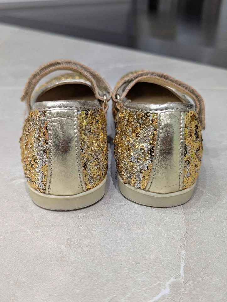 Boogie Gold Sequin Girls Mary Jane Shoes - photo 4