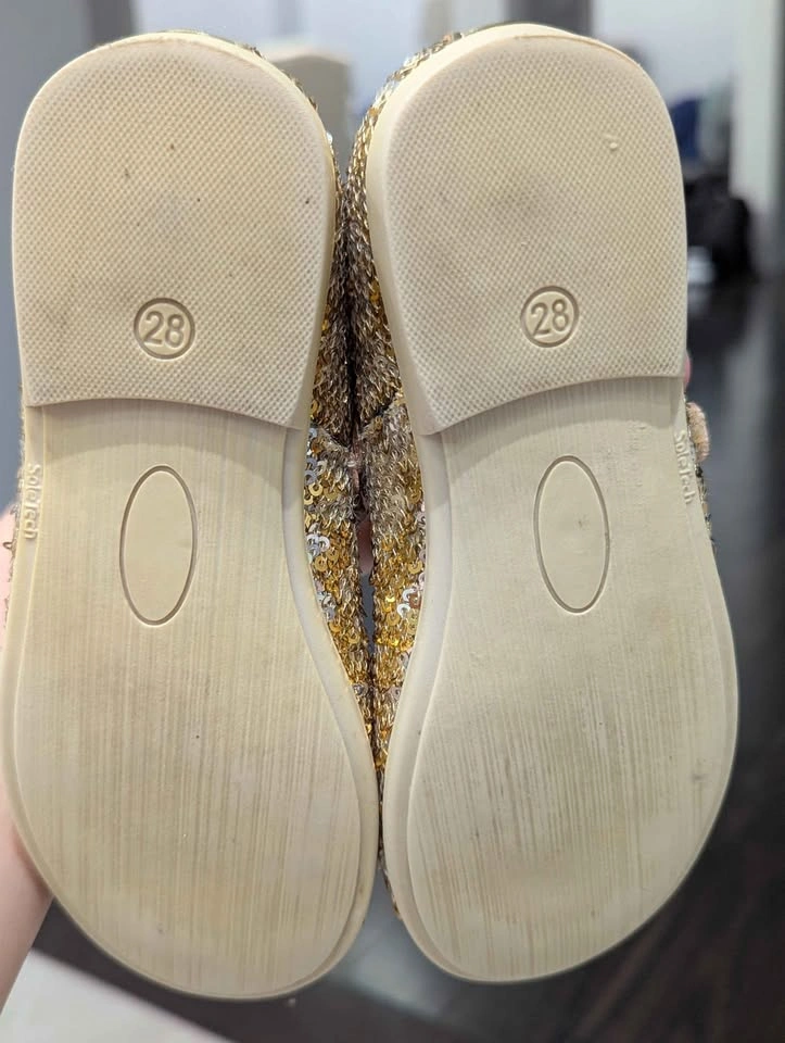 Boogie Gold Sequin Girls Mary Jane Shoes - photo 5